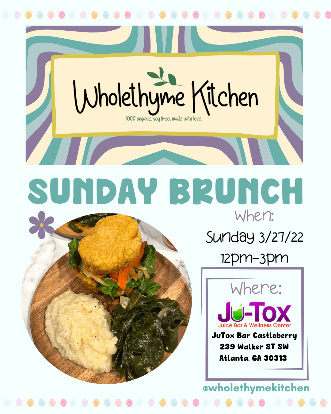 Wholethyme Kitchen 2000's Sunday Brunch