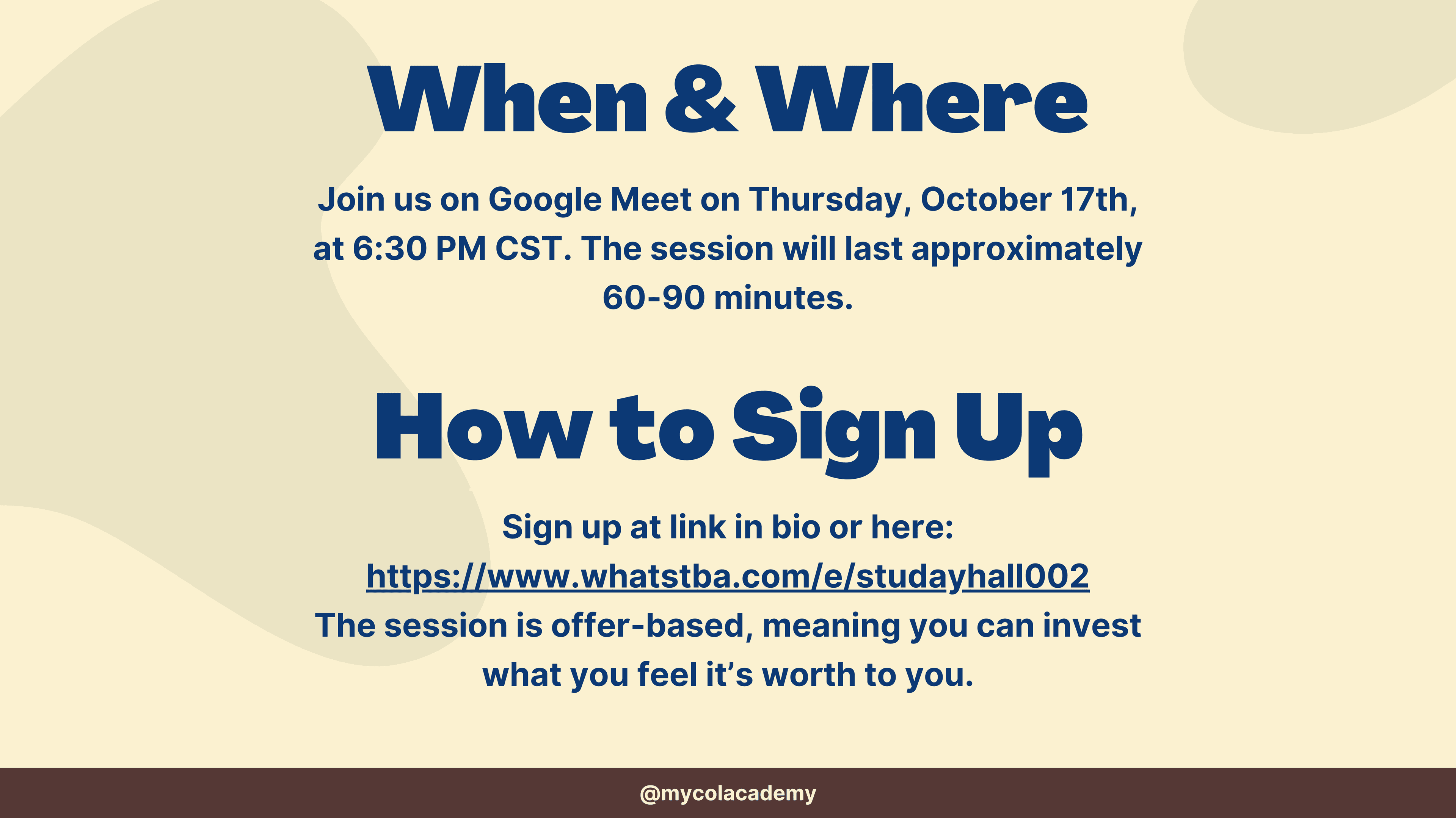 MYCA: Study Hall 002 (Live Group Call)